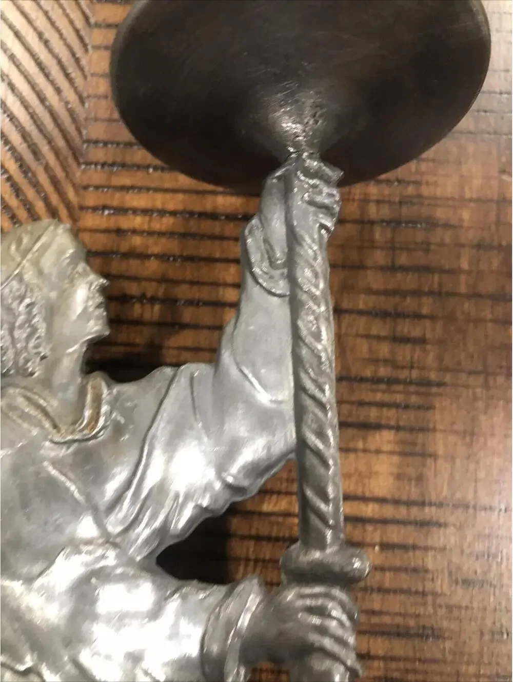 Vtg Pewter Kneeling Angel Candleholder‎ Made In West Germany Celestial Religious